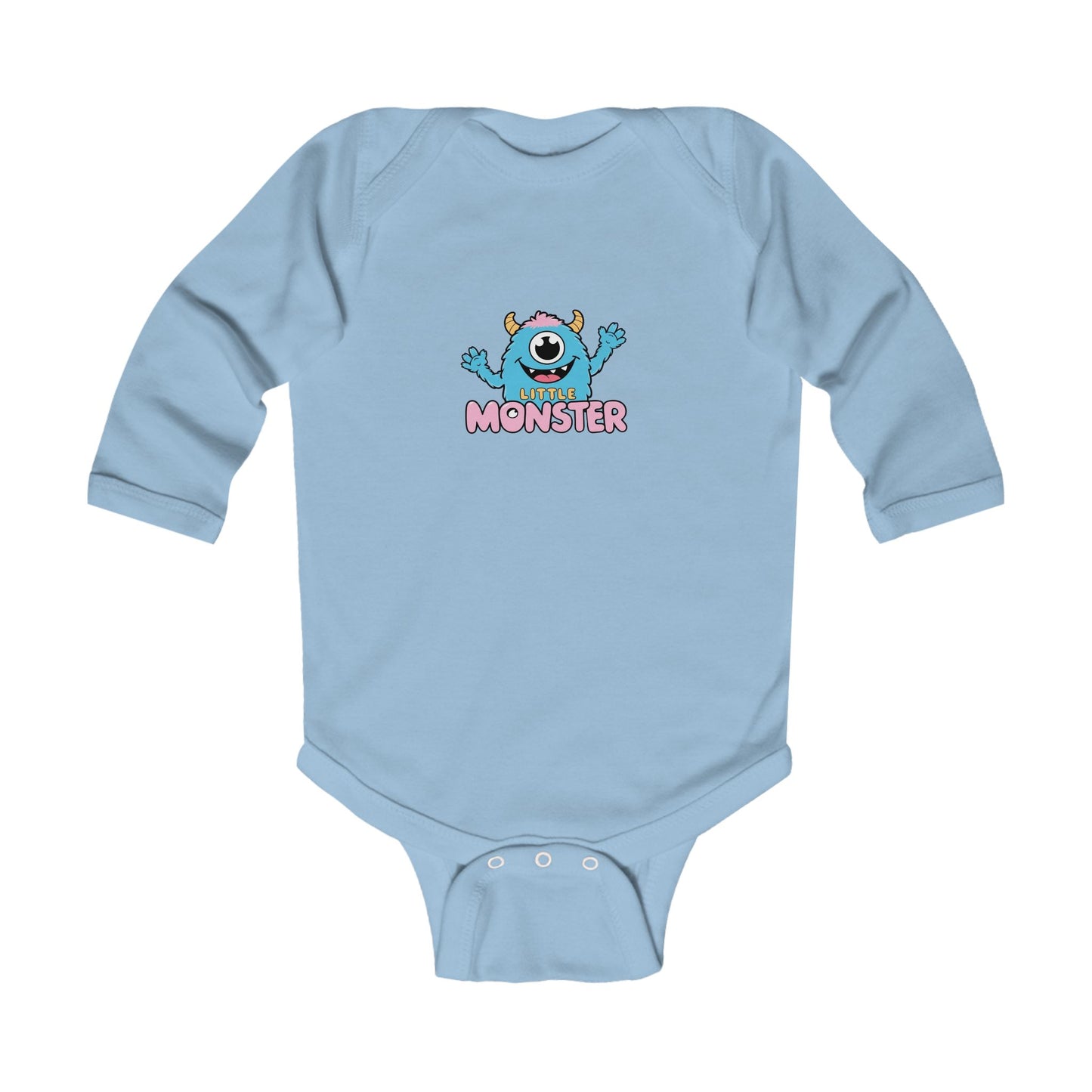 Cute Monster Infant Long Sleeve Bodysuit - Adorable Baby Outfit for Playtime