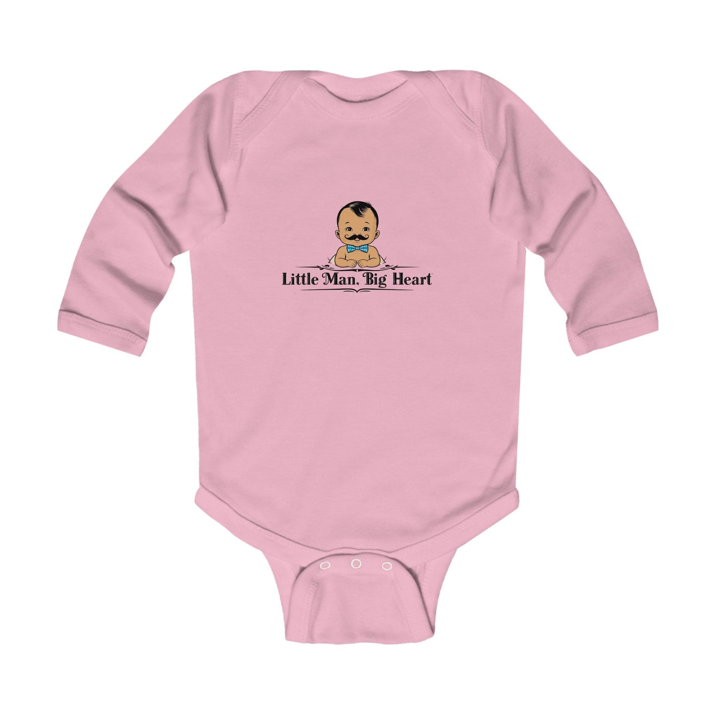 Cute Infant Long Sleeve Bodysuit - "Little Man, Big Heart"